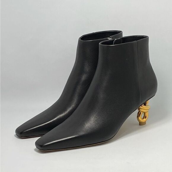 Jonathan Simkhai Bodhi Leather Knot-Heel Ankle Boots size 40 - Picture 3 of 11